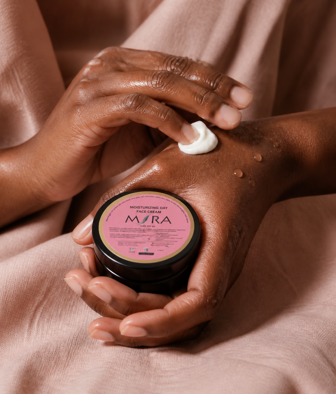 Applying Mira lotion